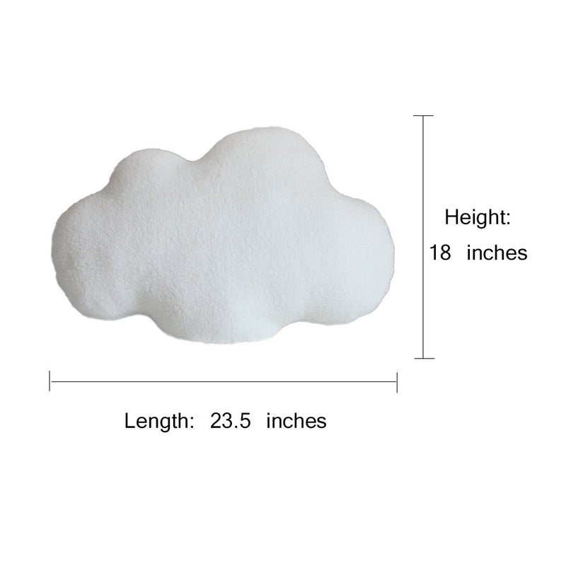 FLYING BALLOON Lovely Cartoon Clouds Shaped Throw Pillows Waist Rest Cushion Bedrest Reading Pillows Chair Back Cushion for Bedroom Office Car - Image 2
